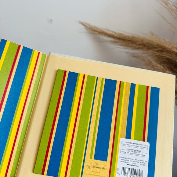 NEW VINTAGE HALLMARK 90s Y2K Beige Stripe Picture Album Photo Coffee Table Book - Picture 7 of 10